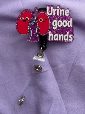 Urine Good Hands Retractable Badge Reel, Alligator Clip